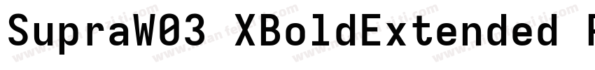 SupraW03 XBoldExtended Regular字体转换